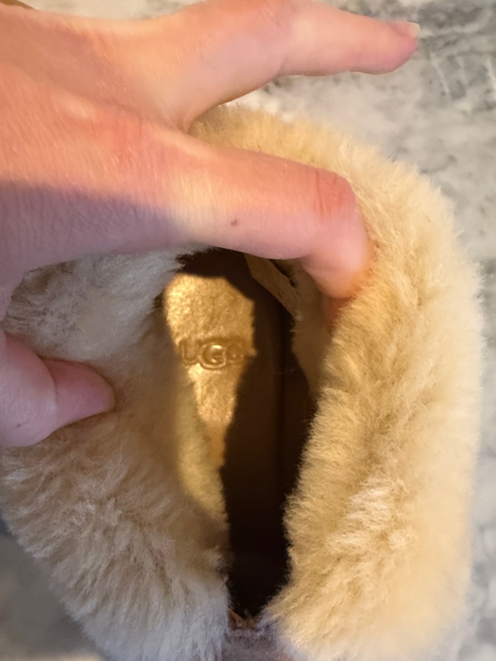 Ugg Suede Shearling Clog Boots in Chestnut - Picture 6 of 6